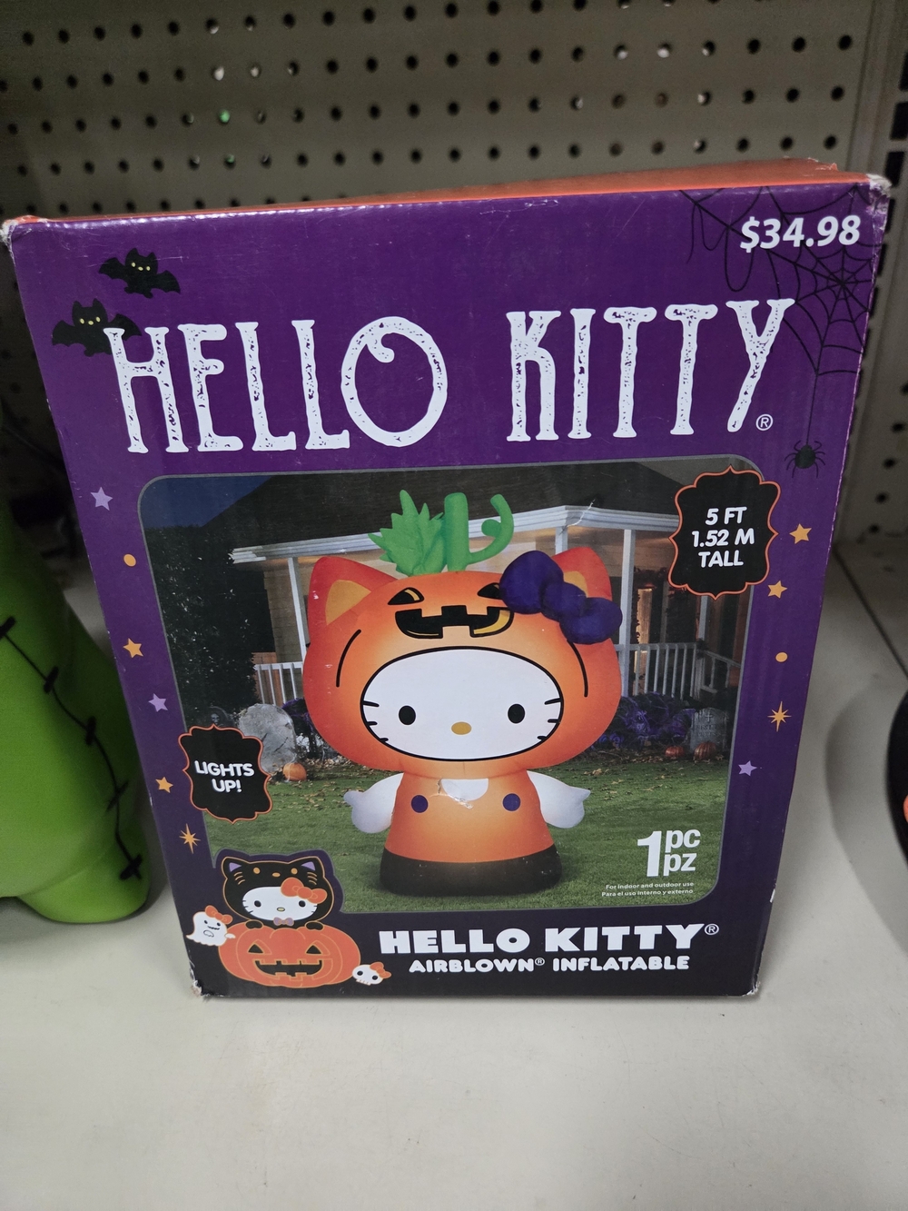 Hello Kitty Orange and Purple Halloween Pumpkin Inflatable